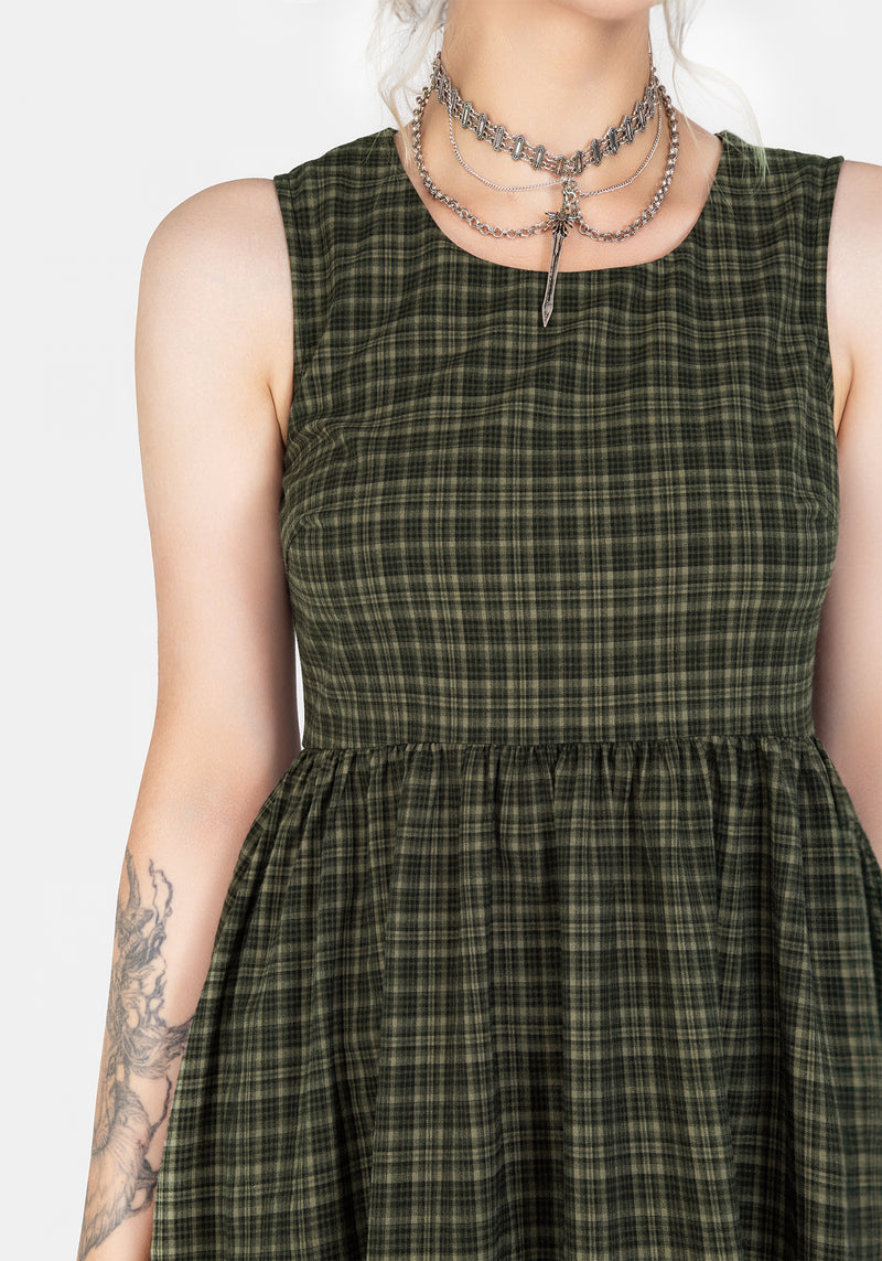 Sabine Check Mini Skater Dress | Disturbia - Shop Women's Gothic, Alternative & Dark Romantic Fashion, Accessories & Homeware Sabine Check Mini Skater Dress | Disturbia - Shop Women's Gothic, Alternative & Dark Romantic Fashion, Accessories & Homeware