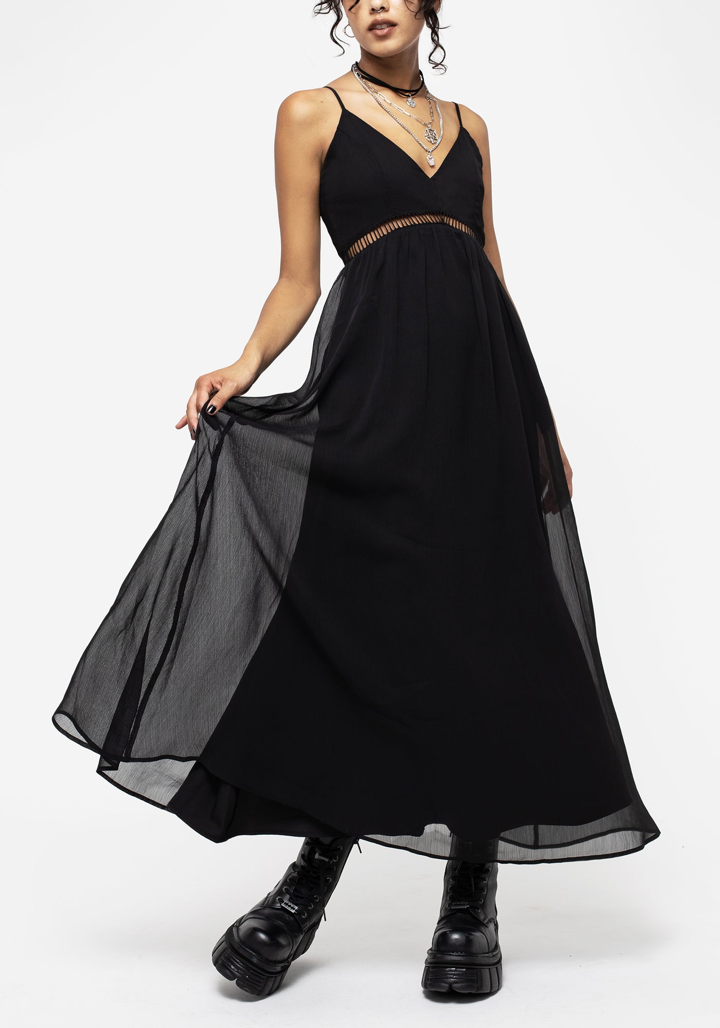 Sable Cami Maxi Dress | Disturbia - Shop Women's Gothic, Alternative & Dark  Romantic Fashion, Accessories & Homeware