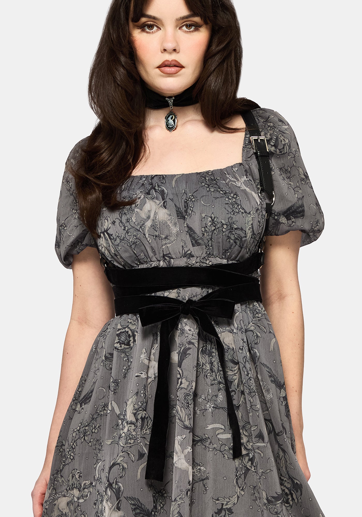 Natalia Ribbon Wrap Harness | Disturbia - Shop Women's Gothic