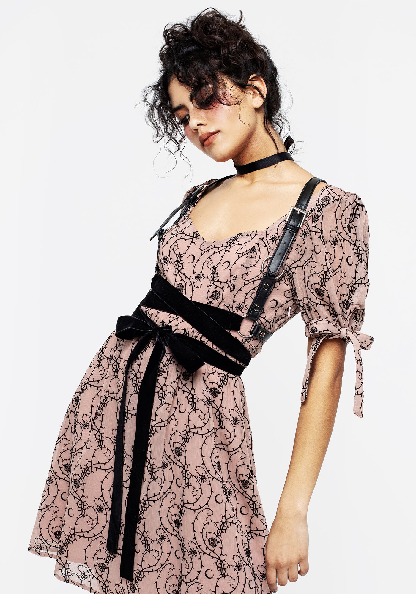 Natalia Ribbon Wrap Harness | Disturbia - Shop Women display picture 1