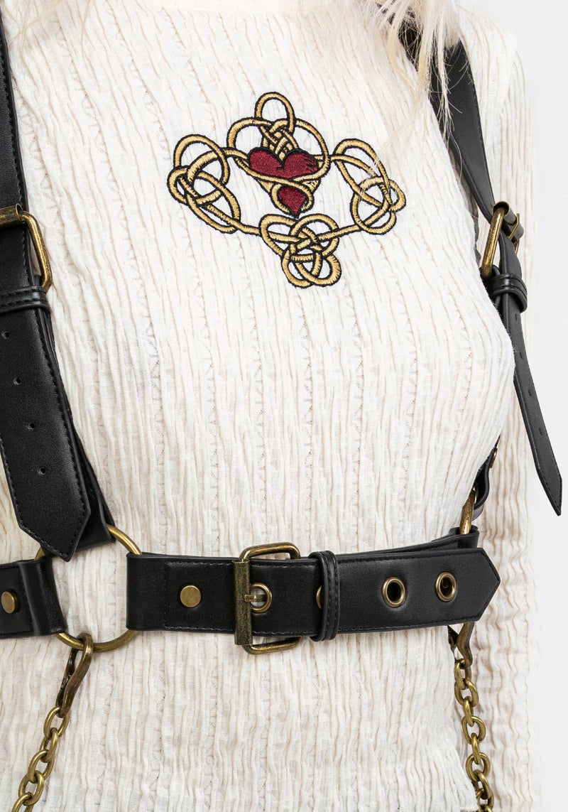 Vignette Brass Chain Harness | Disturbia - Shop Women's Gothic