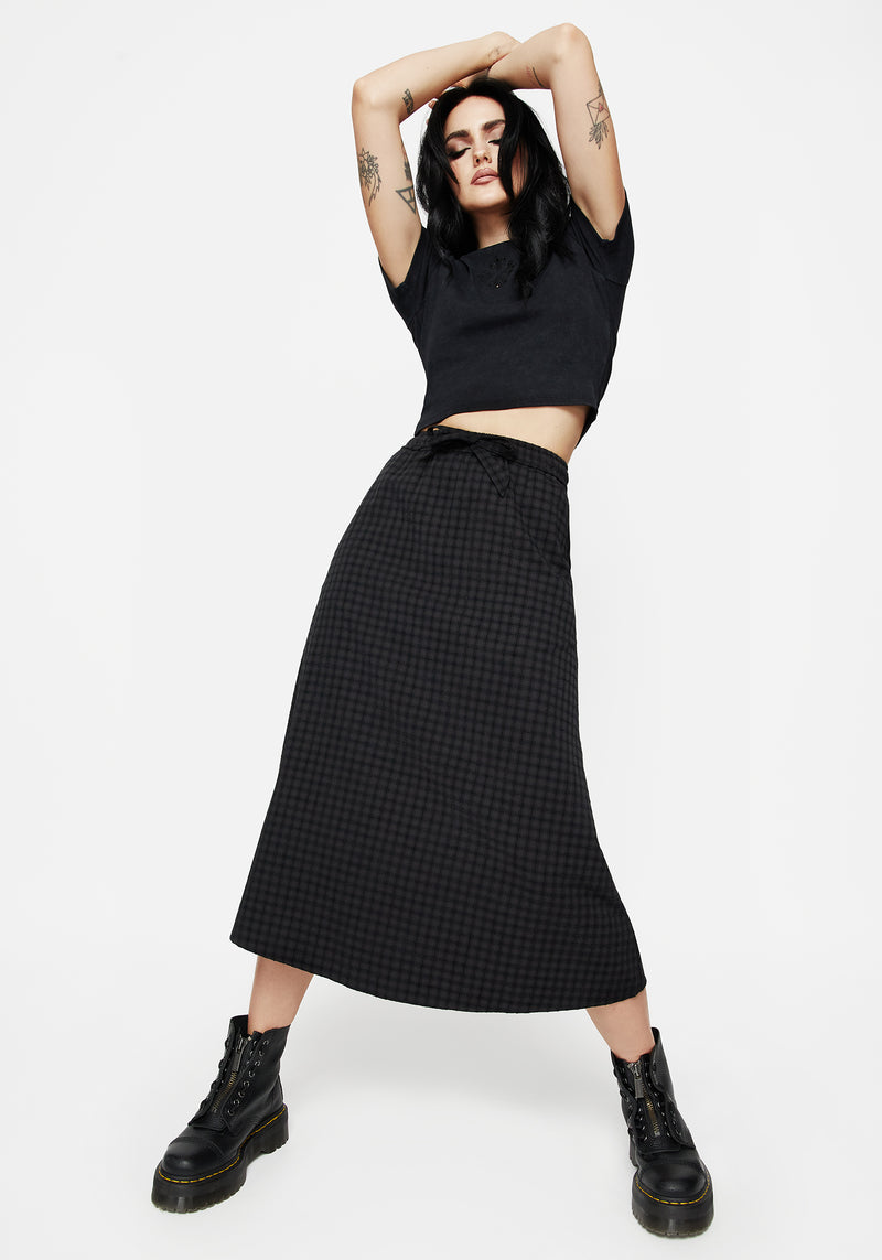 Ziggy Check Midi Skirt - Main Image