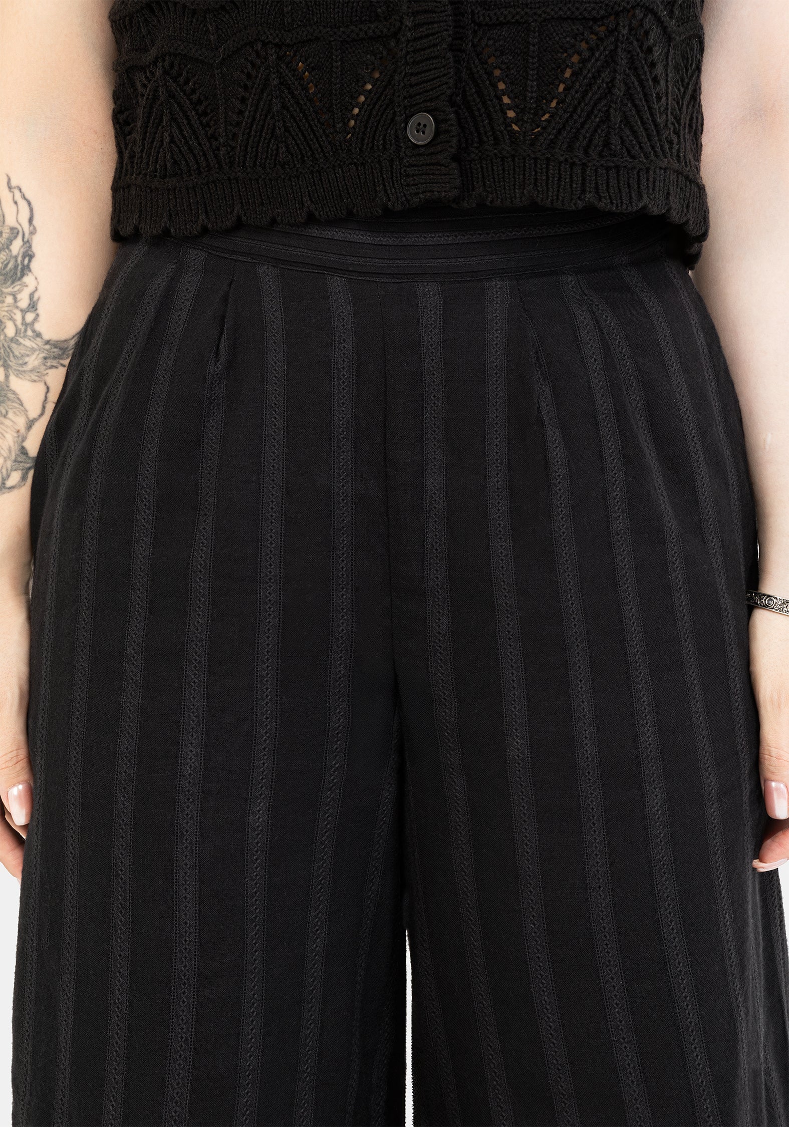 Delores Striped Cotton Balloon Trousers