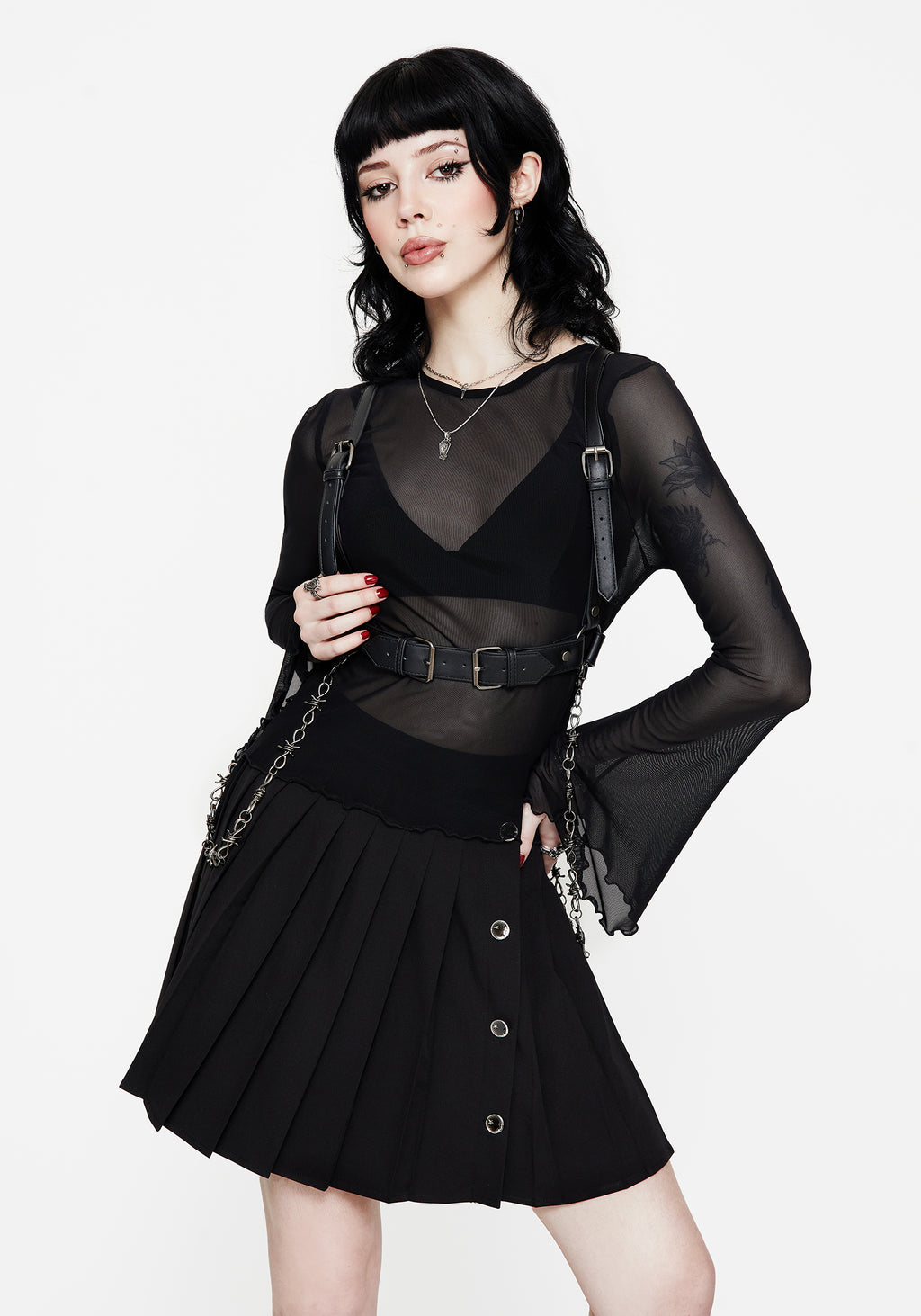 Disturb Wire Arboreal Barbed Wire Detail Harness | Disturbia - Shop Women's Gothic ...