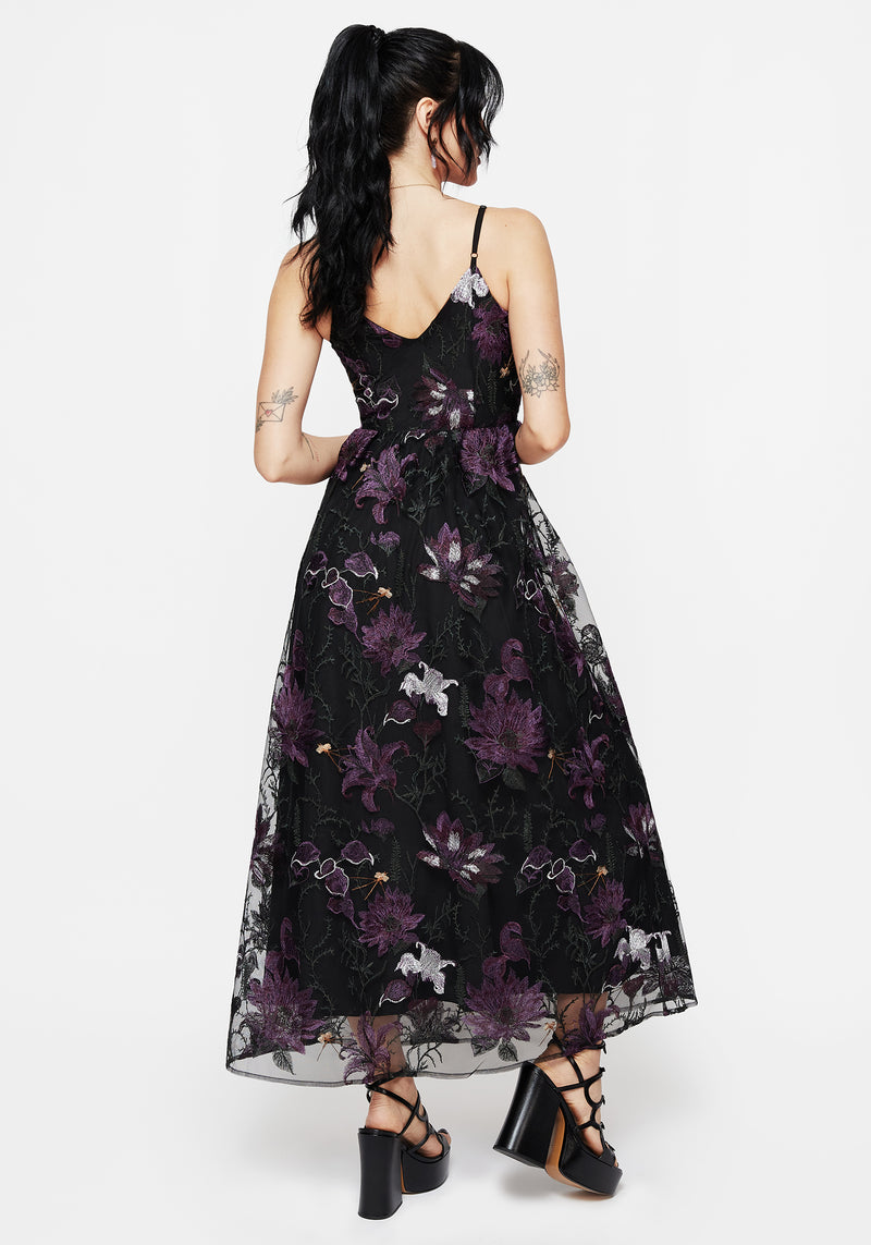Estrid Embroidered Mesh Midaxi Cami Dress | Disturbia - Shop Women's Gothic, Alternative & Dark Romantic Fashion, Accessories & Homeware Estrid Embroidered Mesh Midaxi Cami Dress | Disturbia - Shop Women's Gothic, Alternative & Dark Romantic Fashion, Accessories & Homeware