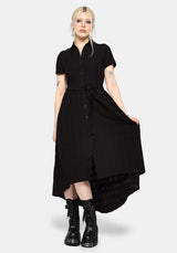 Nephra Tie Waist Midi Shirt Dress US 2