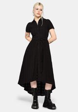 Nephra Tie Waist Midi Shirt Dress US 2
