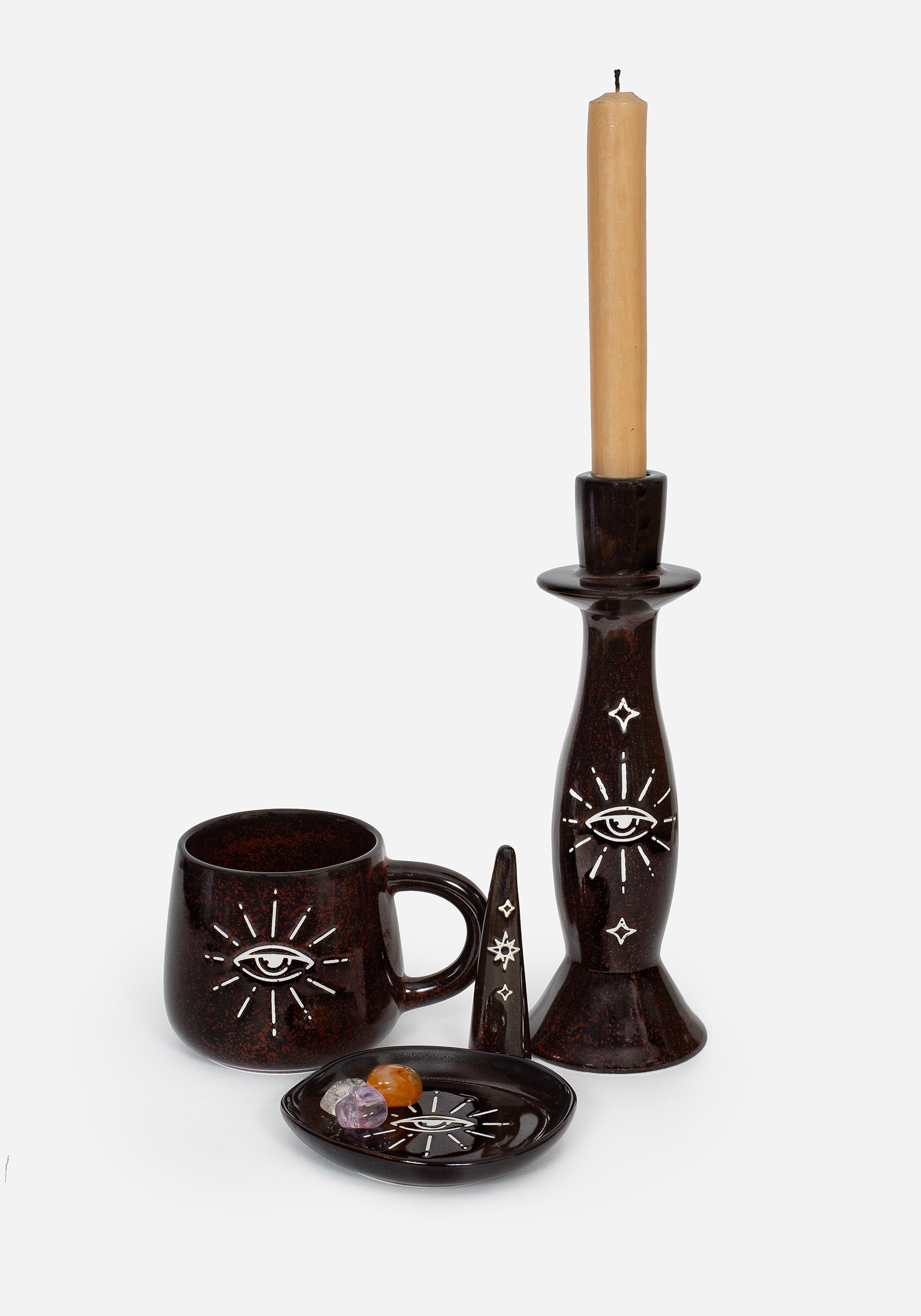 Ura Mystic Eye Trinket Tray and Ring Holder Set (2 Piece Set)