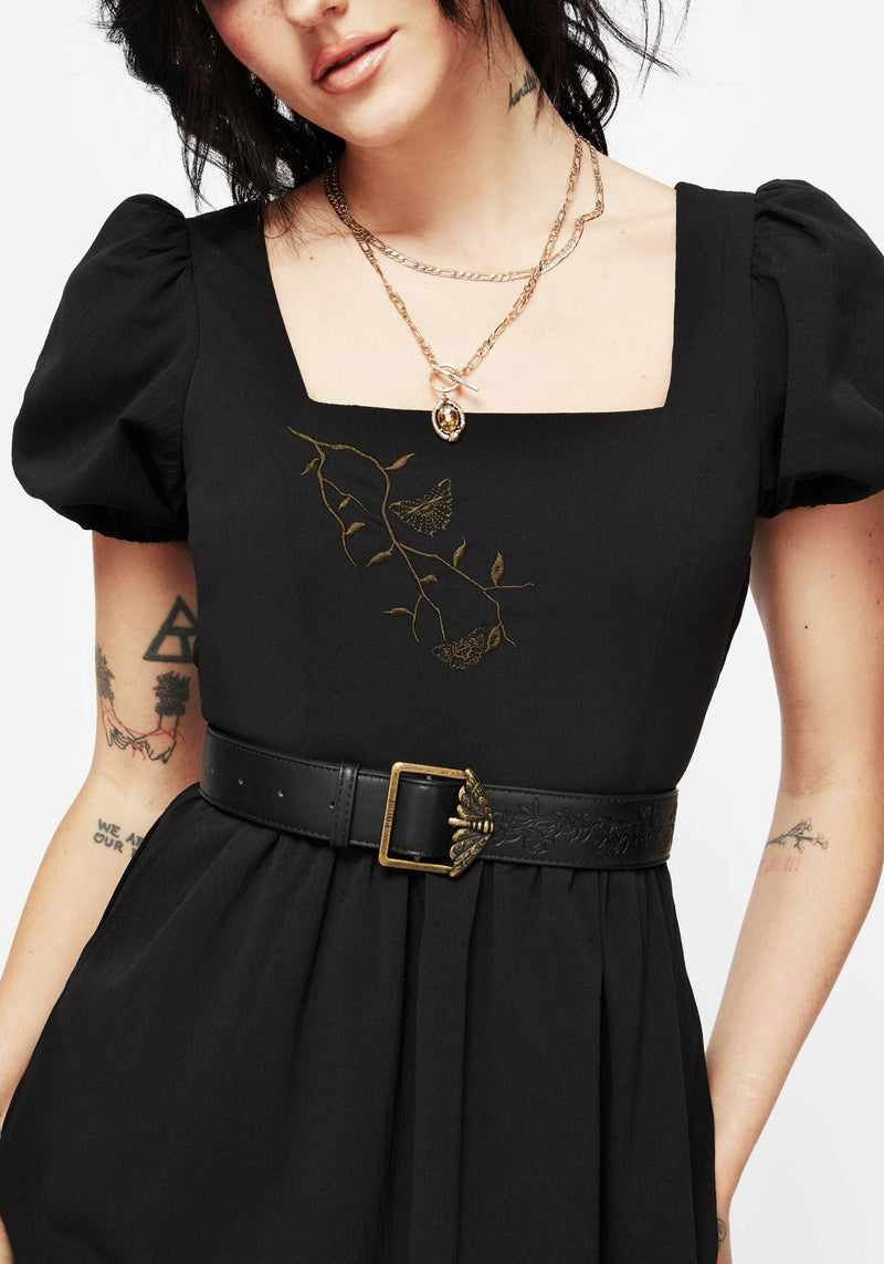 Rosamoth Debossed Buckle Belt | Disturbia - Shop Women's Gothic Rosamoth Debossed Buckle Belt | Disturbia - Shop Women's Gothic