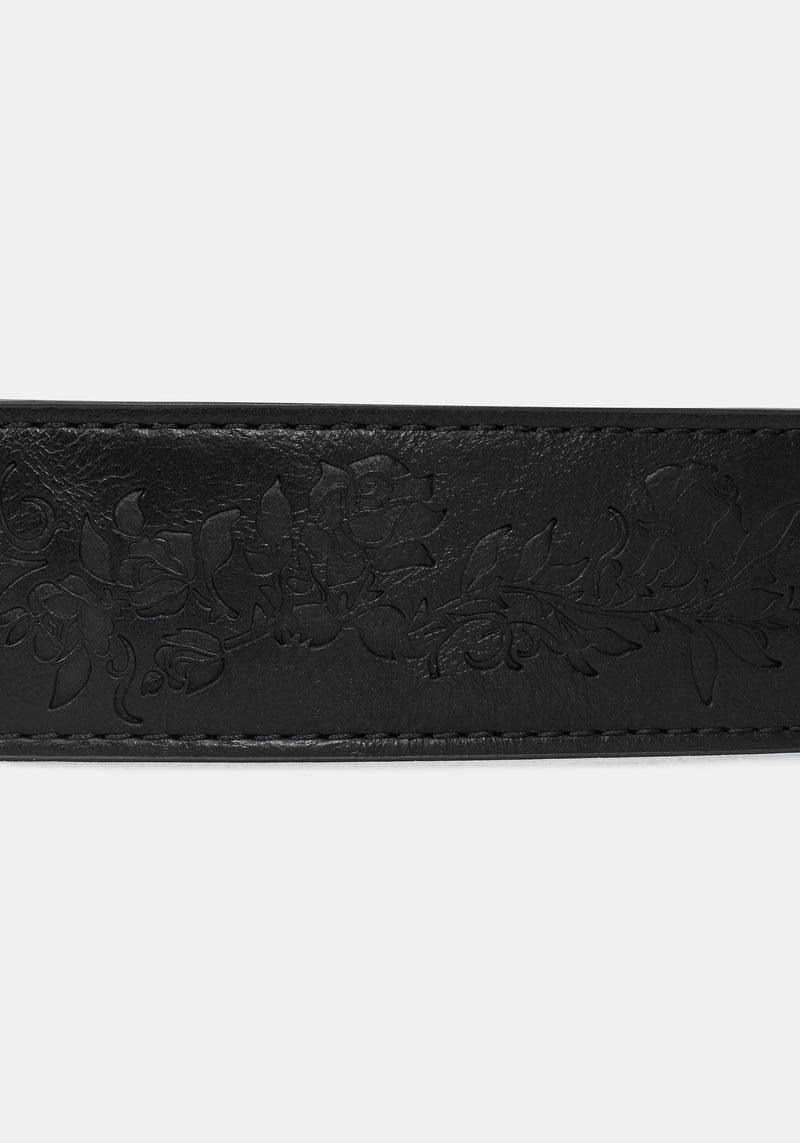 Rosamoth Debossed Buckle Belt | Disturbia - Shop Women's Gothic