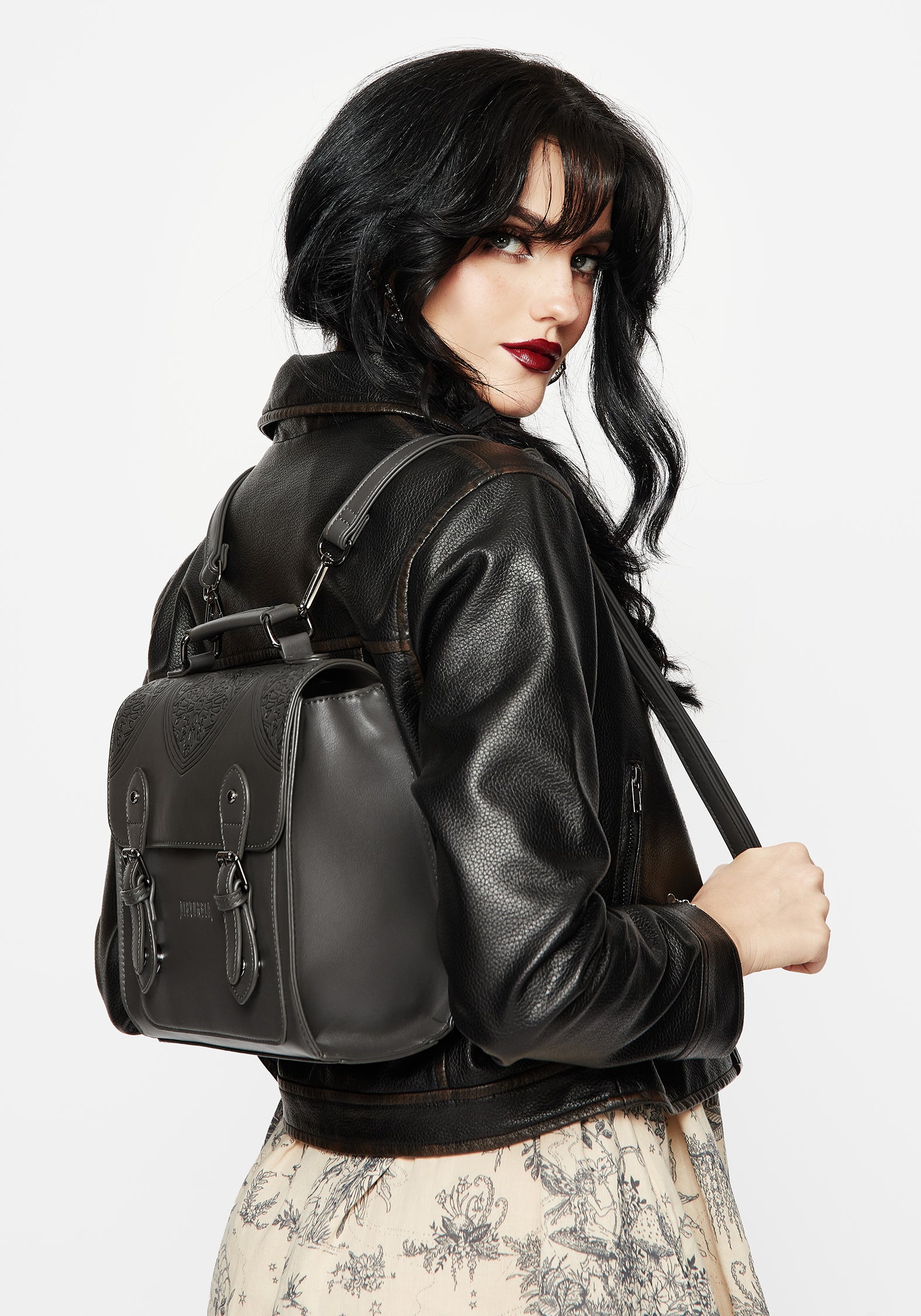 Esther Debossed Satchel Backpack | Disturbia - Shop Women's Gothic