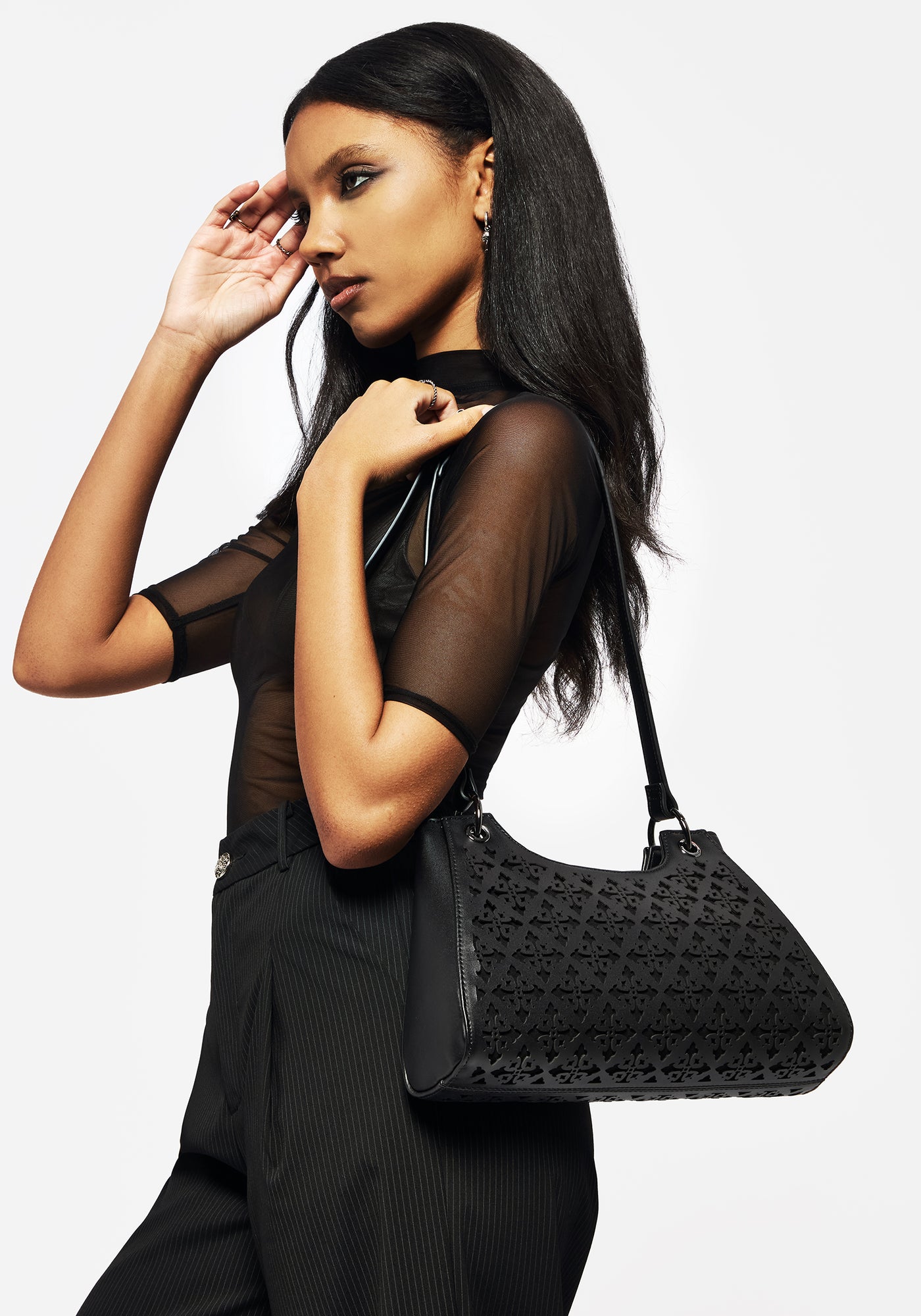 Crux Cut Out Faux Leather Shoulder Bag | Disturbia - Shop Women's