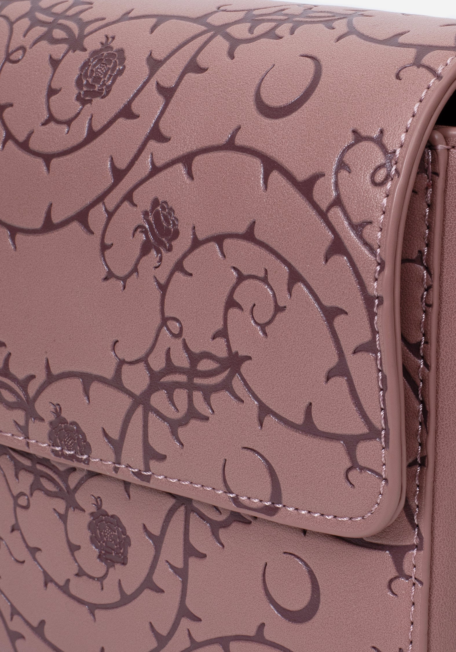 Rosethorn Floral Debossed Crossbody Bag – Disturbia