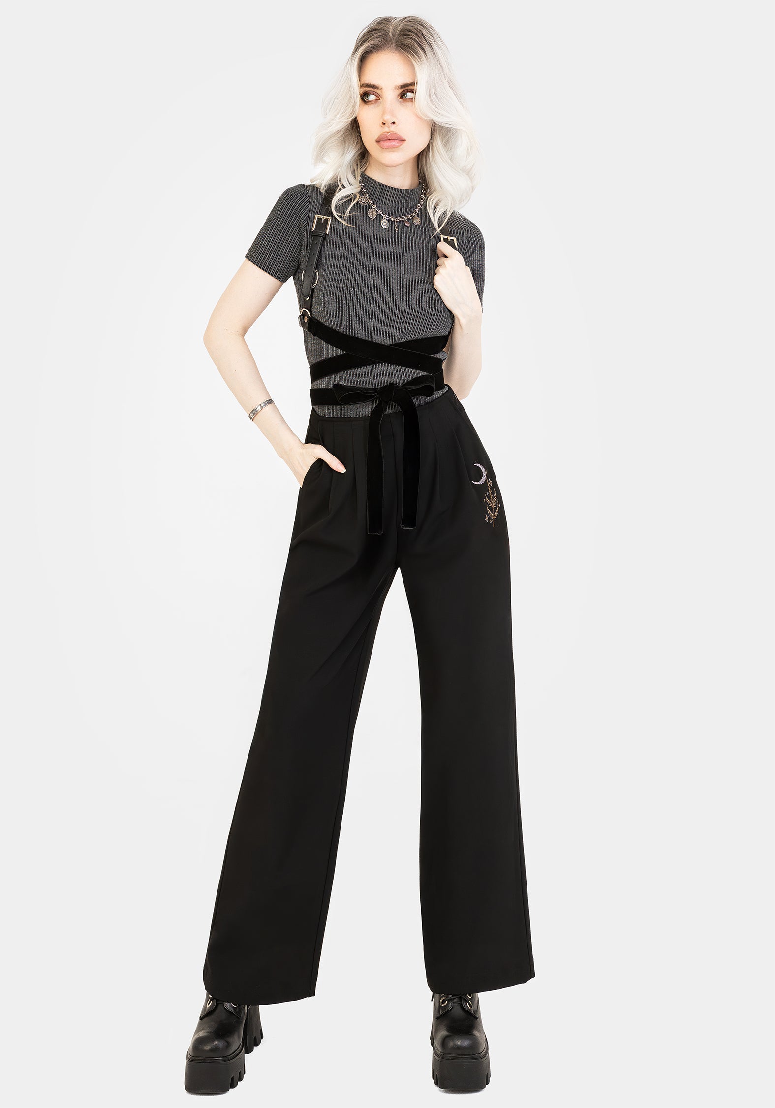 Lucia Embroidered Firefly Pleat Trouser