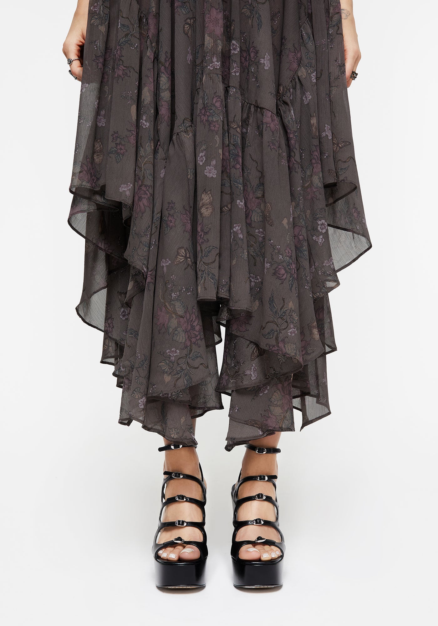 Arnora Chiffon Handkerchief Hem Midaxi Skirt | Disturbia - Shop Women's Gothic, Alternative & Dark Romantic Fashion, Accessories & Homeware Arnora Chiffon Handkerchief Hem Midaxi Skirt | Disturbia - Shop Women's Gothic, Alternative & Dark Romantic Fashion, Accessories & Homeware