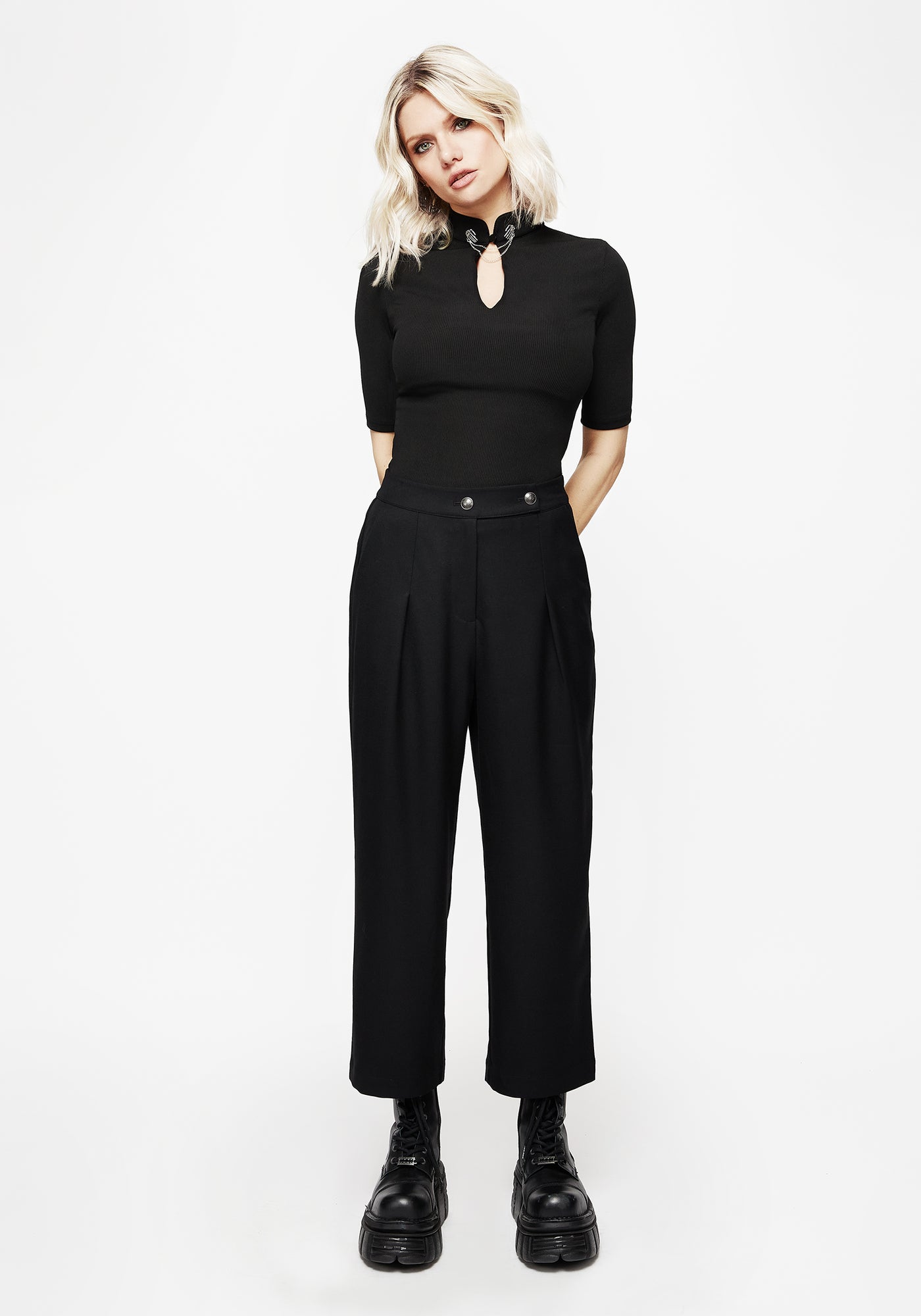 Kira Tailored Culotte Trousers | Disturbia - Shop Women's Gothic