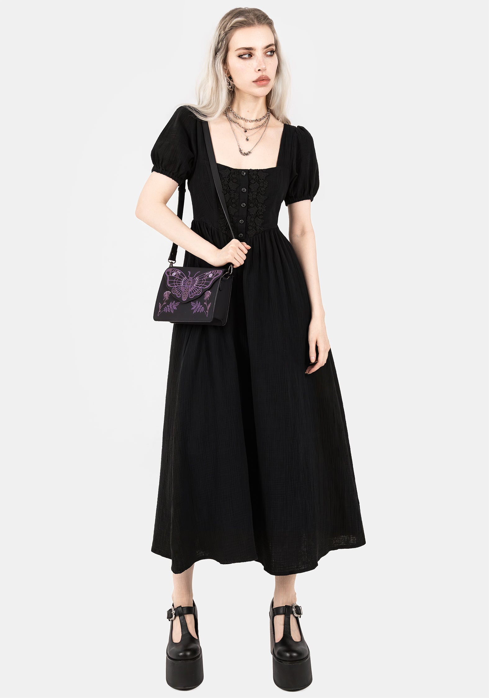 Alder Cotton Detail Midaxi Dress