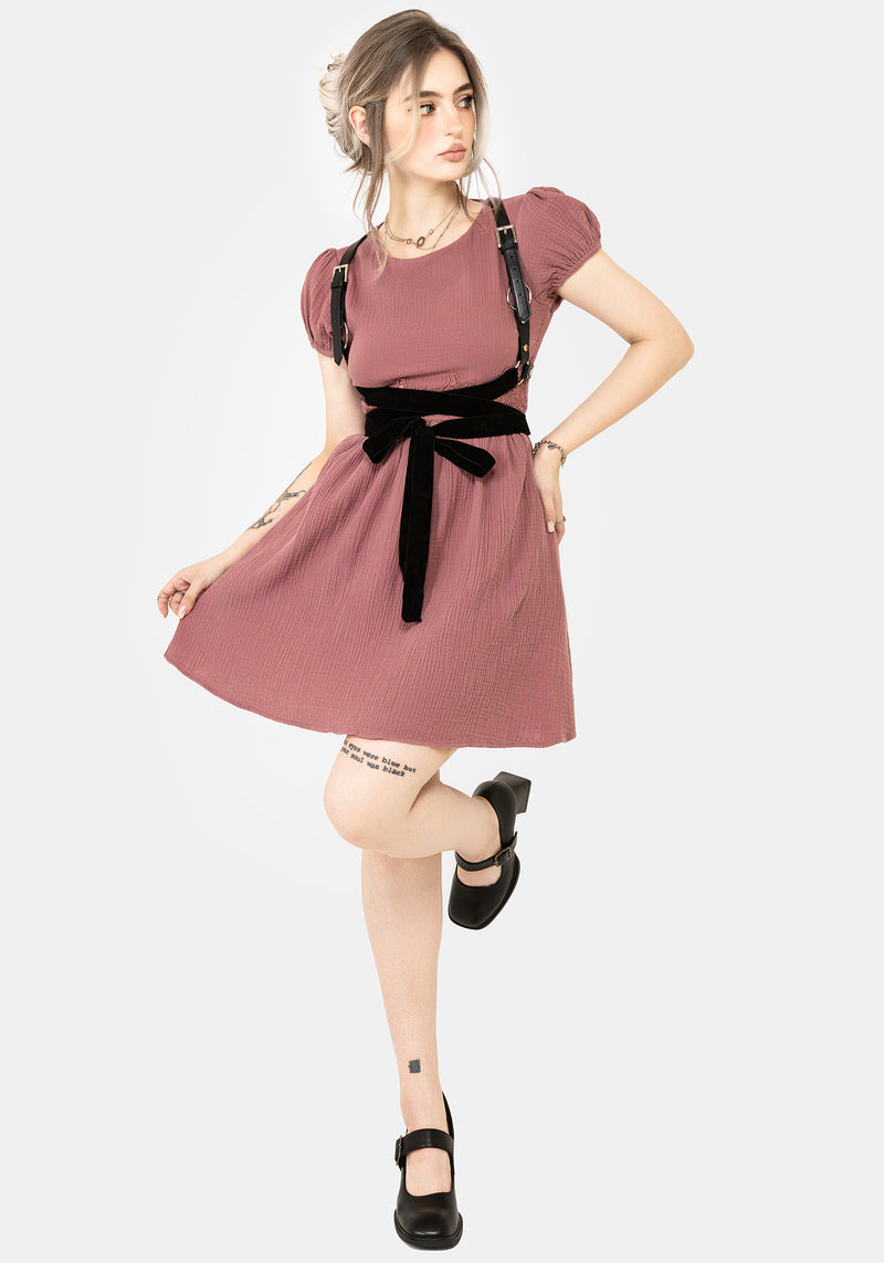 Rosamoth Applique Trim Cotton Mini Smock Dress | Disturbia - Shop Women's Gothic, Alternative & Dark Romantic Fashion, Accessories & Homeware Rosamoth Applique Trim Cotton Mini Smock Dress | Disturbia - Shop Women's Gothic, Alternative & Dark Romantic Fashion, Accessories & Homeware