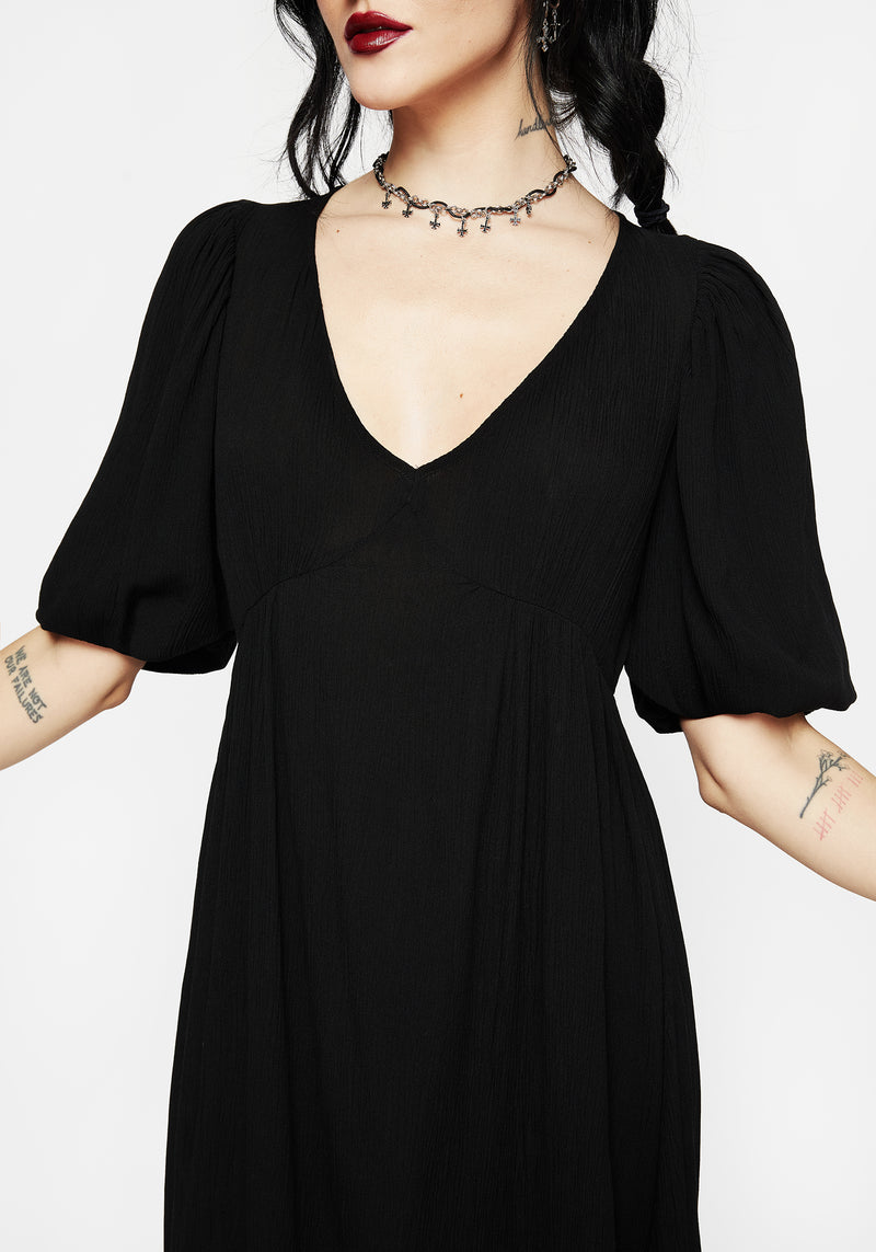 Mirage Lace Insert Puff Sleeve Maxi Dress | Disturbia - Shop Women's Gothic, Alternative & Dark Romantic Fashion, Accessories & Homeware Mirage Lace Insert Puff Sleeve Maxi Dress | Disturbia - Shop Women's Gothic, Alternative & Dark Romantic Fashion, Accessories & Homeware