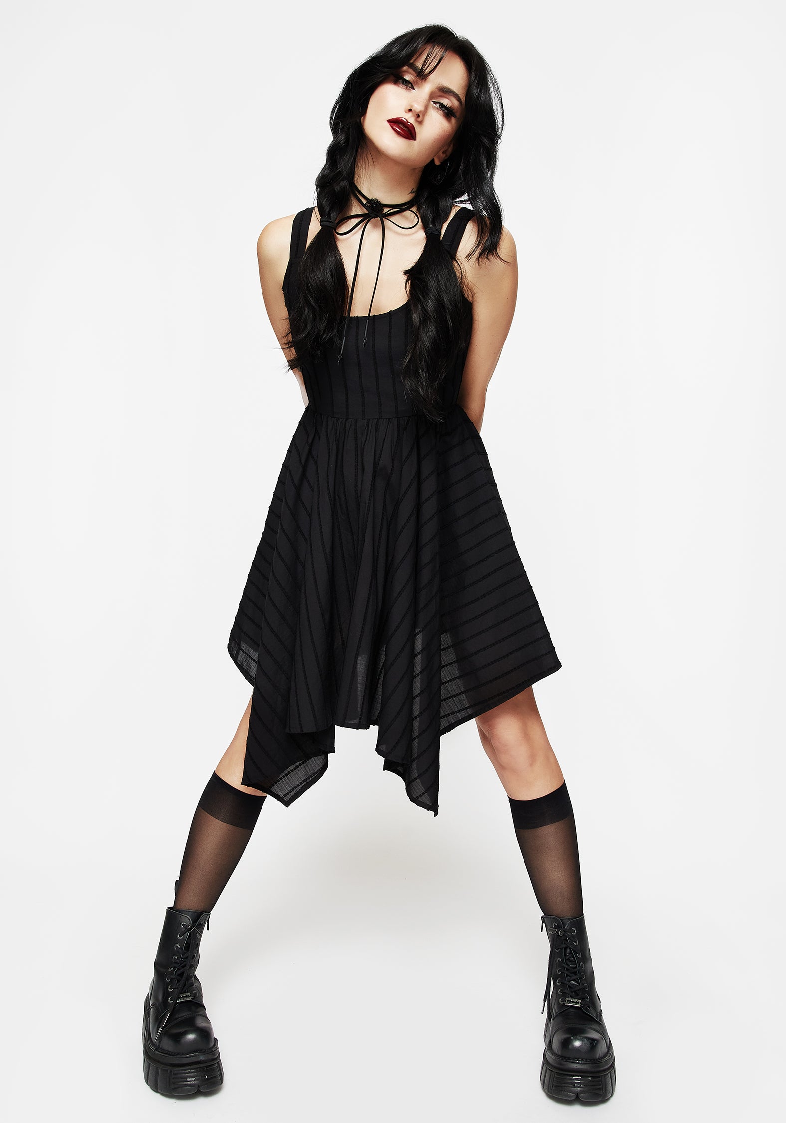 Blythe Handkerchief Hem Mini Dress | Disturbia