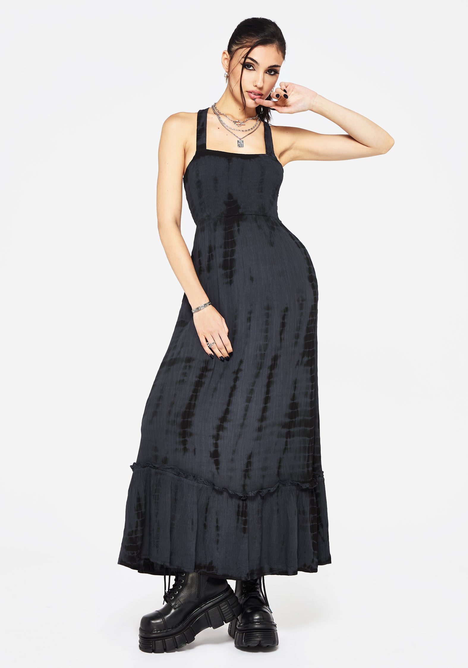 Aria Tie Dye Midaxi Dress | Disturbia - Shop Women's Gothic