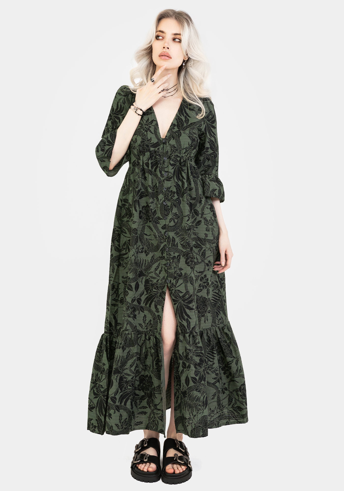biscay green dress Iris Maxi Dress in Pistachio Green | OMNES | Ethical & Affordable Clothing main image 0