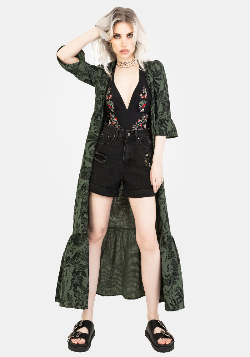 green cotton maxi dress Bashe Cotton Maxi Over Dress - Green | Disturbia