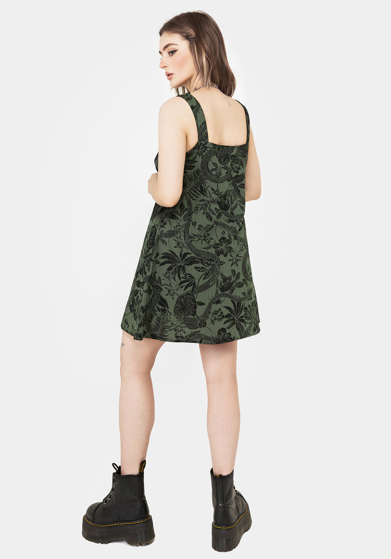 Bashe Cotton Mini Sun Dress - Green | Disturbia Bashe Cotton Mini Sun Dress - Green | Disturbia