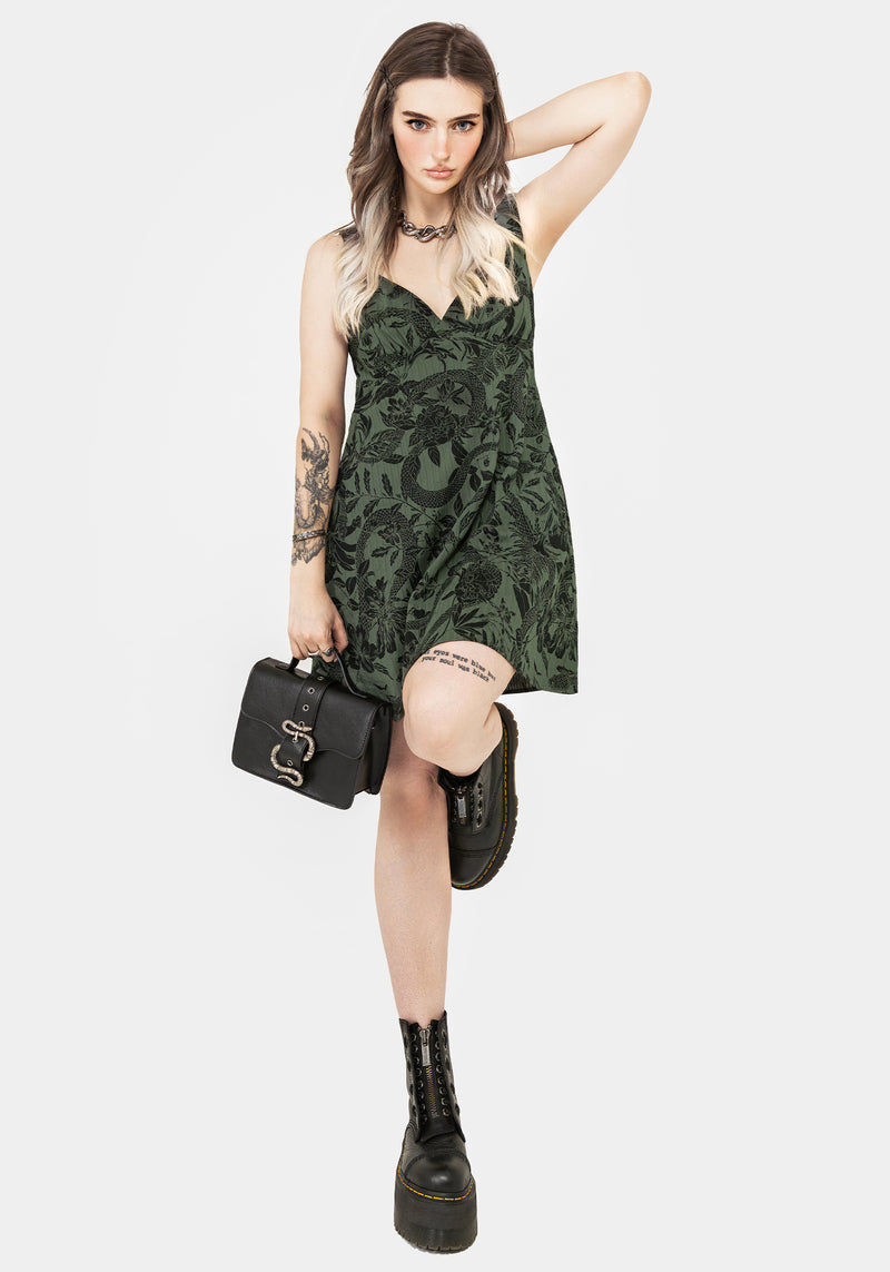 Bashe Cotton Mini Sun Dress - Green | Disturbia - Shop Women's Gothic, Alternative & Dark Romantic Fashion, Accessories & Homeware Bashe Cotton Mini Sun Dress - Green | Disturbia - Shop Women's Gothic, Alternative & Dark Romantic Fashion, Accessories & Homeware