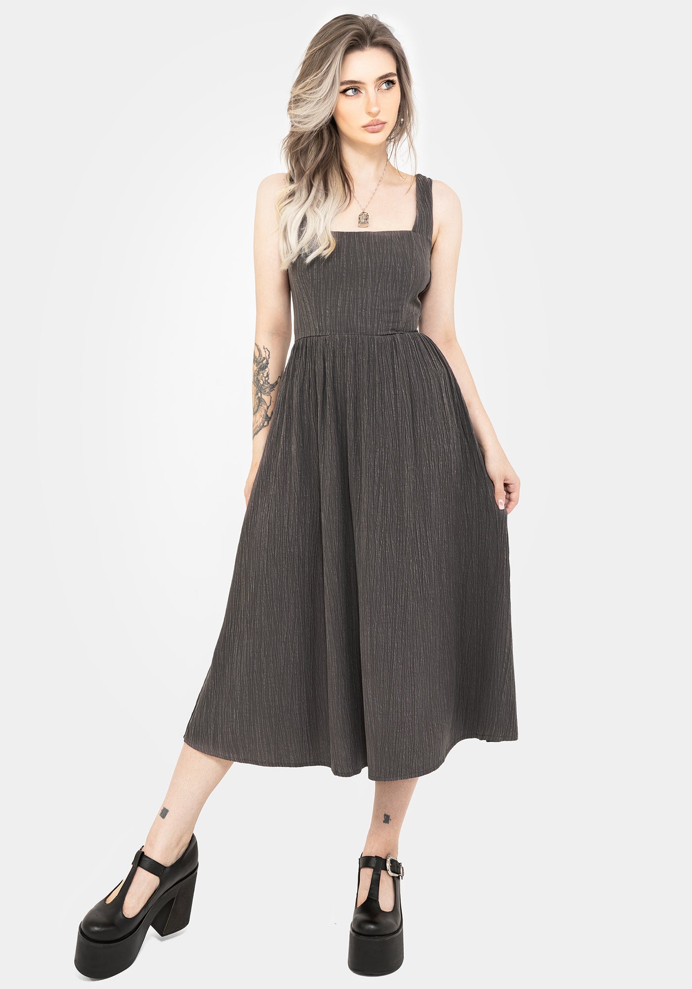 Darkside Corset Midi Dress | Disturbia - Shop Women's Gothic, Alternative & Dark Romantic Fashion, Accessories & Homeware Darkside Corset Midi Dress | Disturbia - Shop Women's Gothic, Alternative & Dark Romantic Fashion, Accessories & Homeware