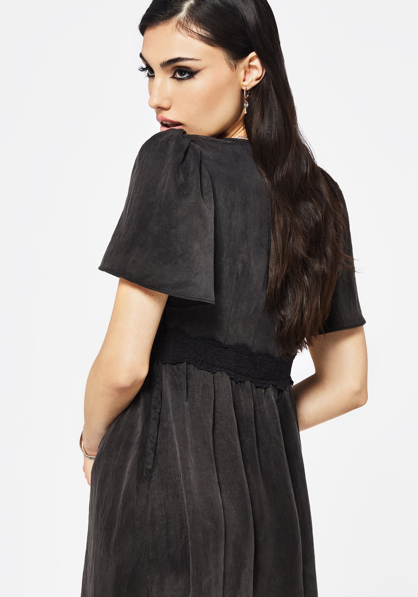 Maeve Lyocell Blend Lace Detail Maxi Dress | Disturbia - Shop