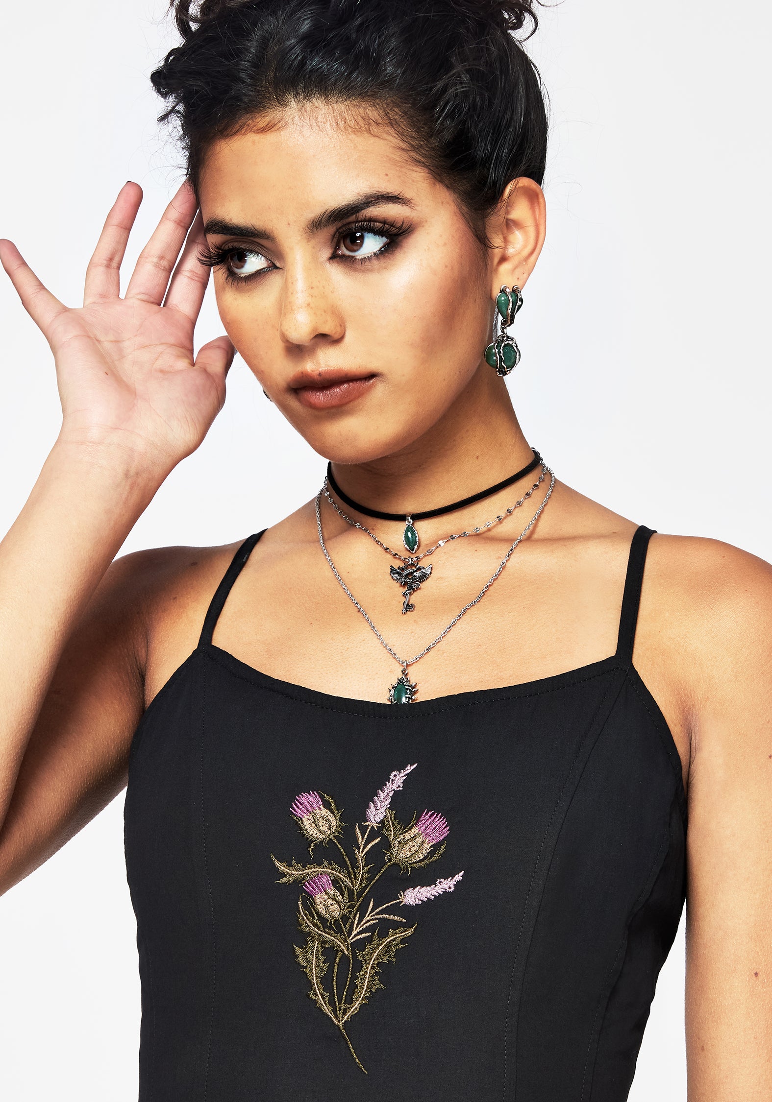 embroidered cami midi dress ASOS DESIGN contrast embroidered cami midi dress with ladder trim details in cream