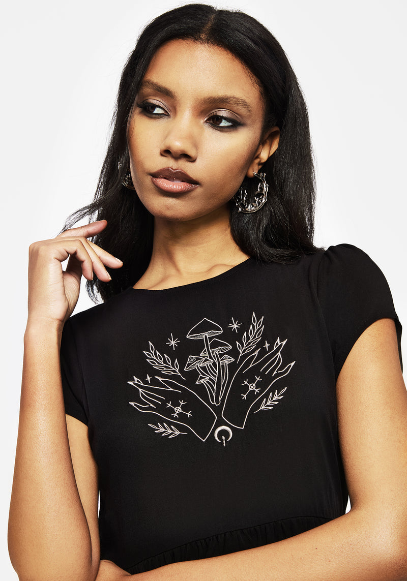 disturbia skater dress Mystify Embroidered Skater Mini Dress
