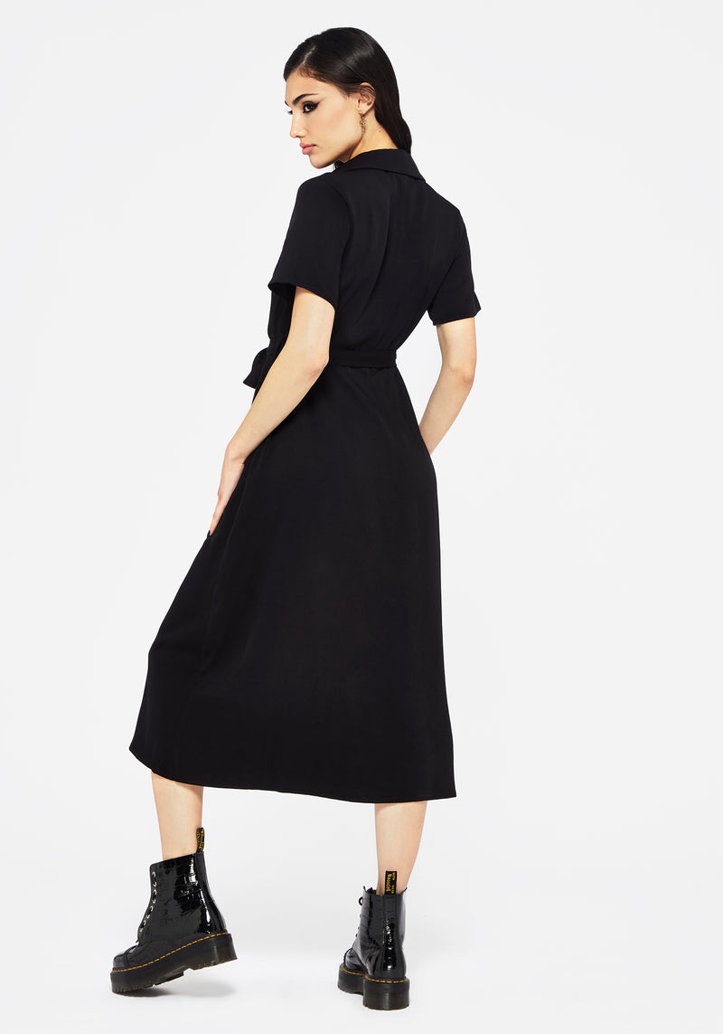 Fairfolk Floral Embroidery Tie Waist Button Down Midi Shirt Dress | Disturbia - Shop Women's Gothic, Alternative & Dark Romantic Fashion, Accessories & Homeware Fairfolk Floral Embroidery Tie Waist Button Down Midi Shirt Dress | Disturbia - Shop Women's Gothic, Alternative & Dark Romantic Fashion, Accessories & Homeware