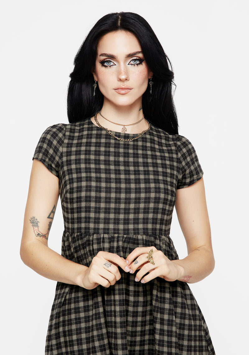 Terra Mini Smock Dress - Olive Terra Mini Smock Dress - Olive