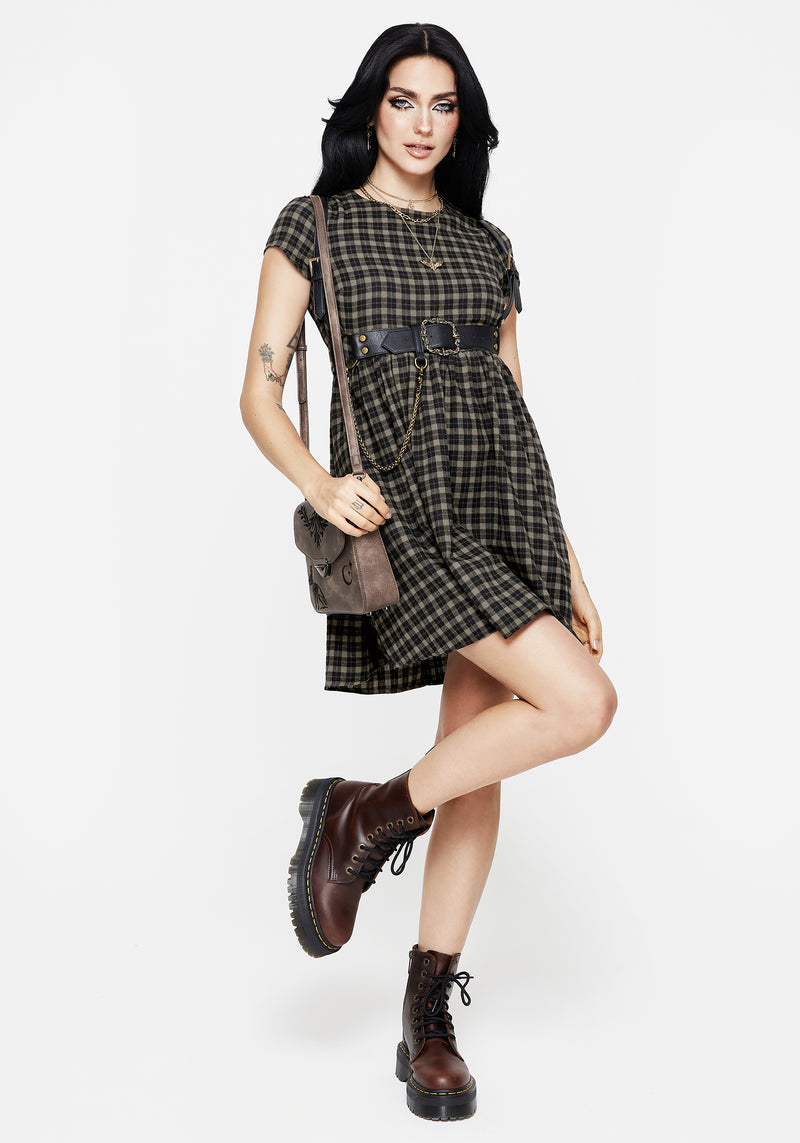 Terra Mini Smock Dress - Olive Terra Mini Smock Dress - Olive