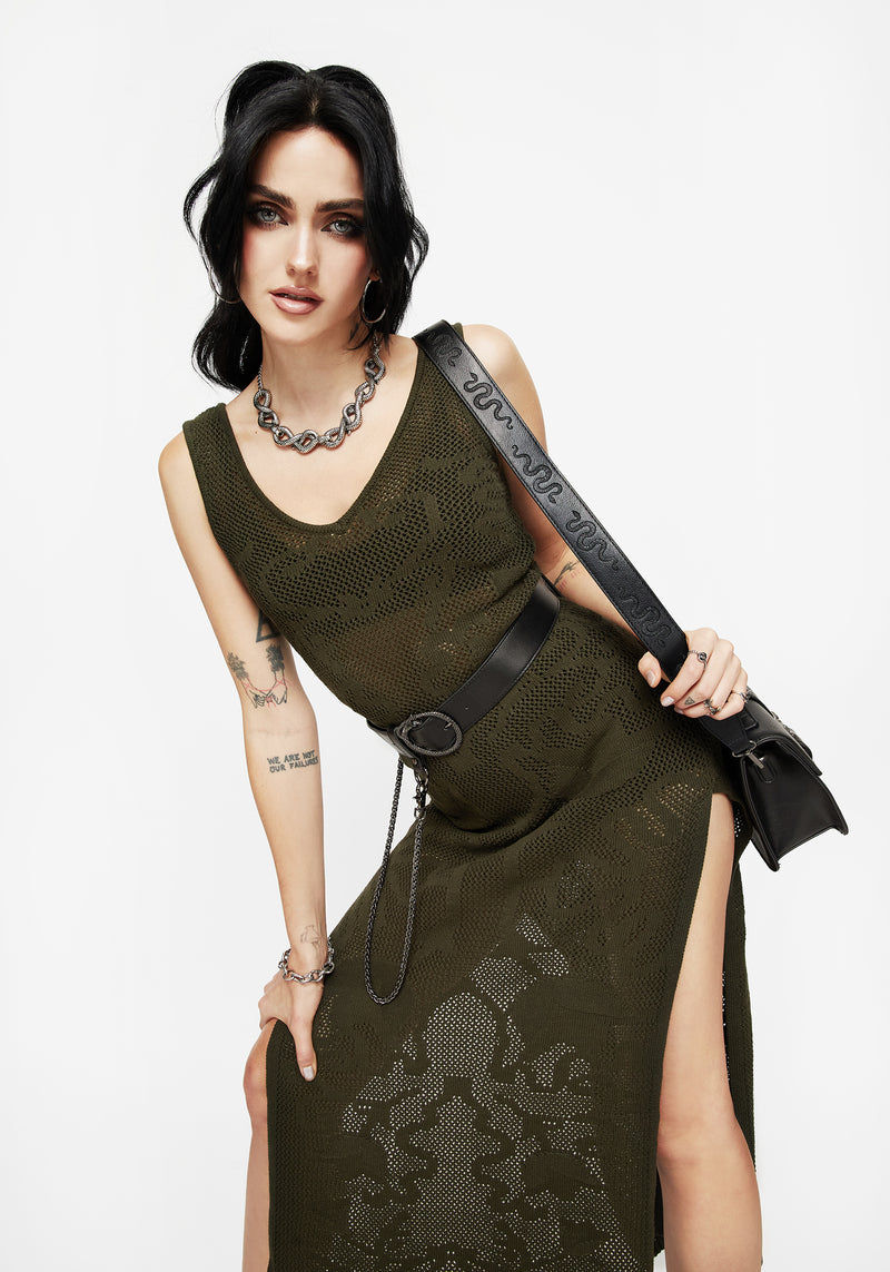 Tulip Jacquard Knit Cami Maxi Dress | Disturbia - Shop Women's Gothic, Alternative & Dark Romantic Fashion, Accessories & Homeware Tulip Jacquard Knit Cami Maxi Dress | Disturbia - Shop Women's Gothic, Alternative & Dark Romantic Fashion, Accessories & Homeware