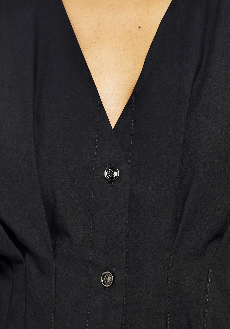 Finis Cotton Button Up Midi Shirt Dress | Disturbia - Shop Women's Gothic, Alternative & Dark Romantic Fashion, Accessories & Homeware Finis Cotton Button Up Midi Shirt Dress | Disturbia - Shop Women's Gothic, Alternative & Dark Romantic Fashion, Accessories & Homeware