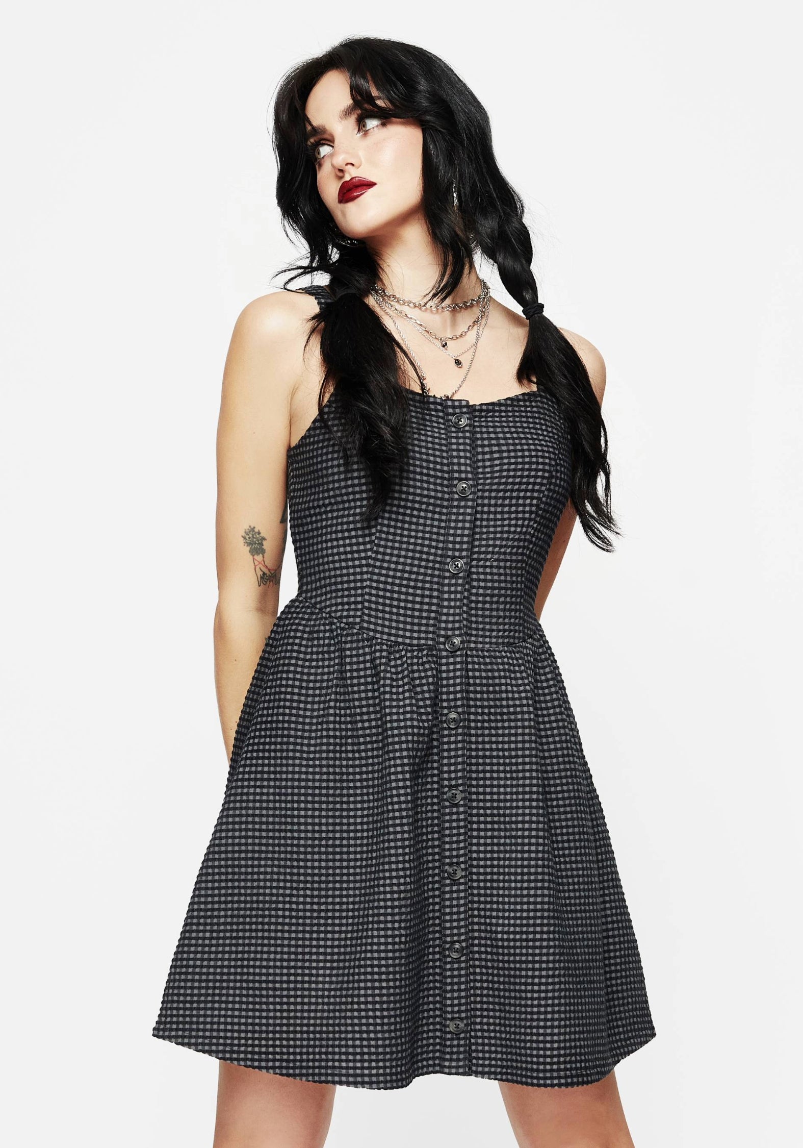 apron mini dress BEC & BRIDGE Womens Charcoal Heidi Halterneck Woven Mini Dress 10
