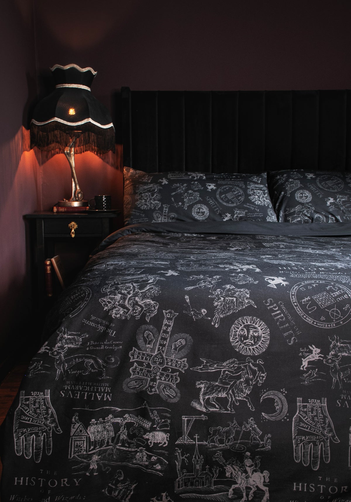 Heresy Woodcut Print Cotton Bedding Set - US King