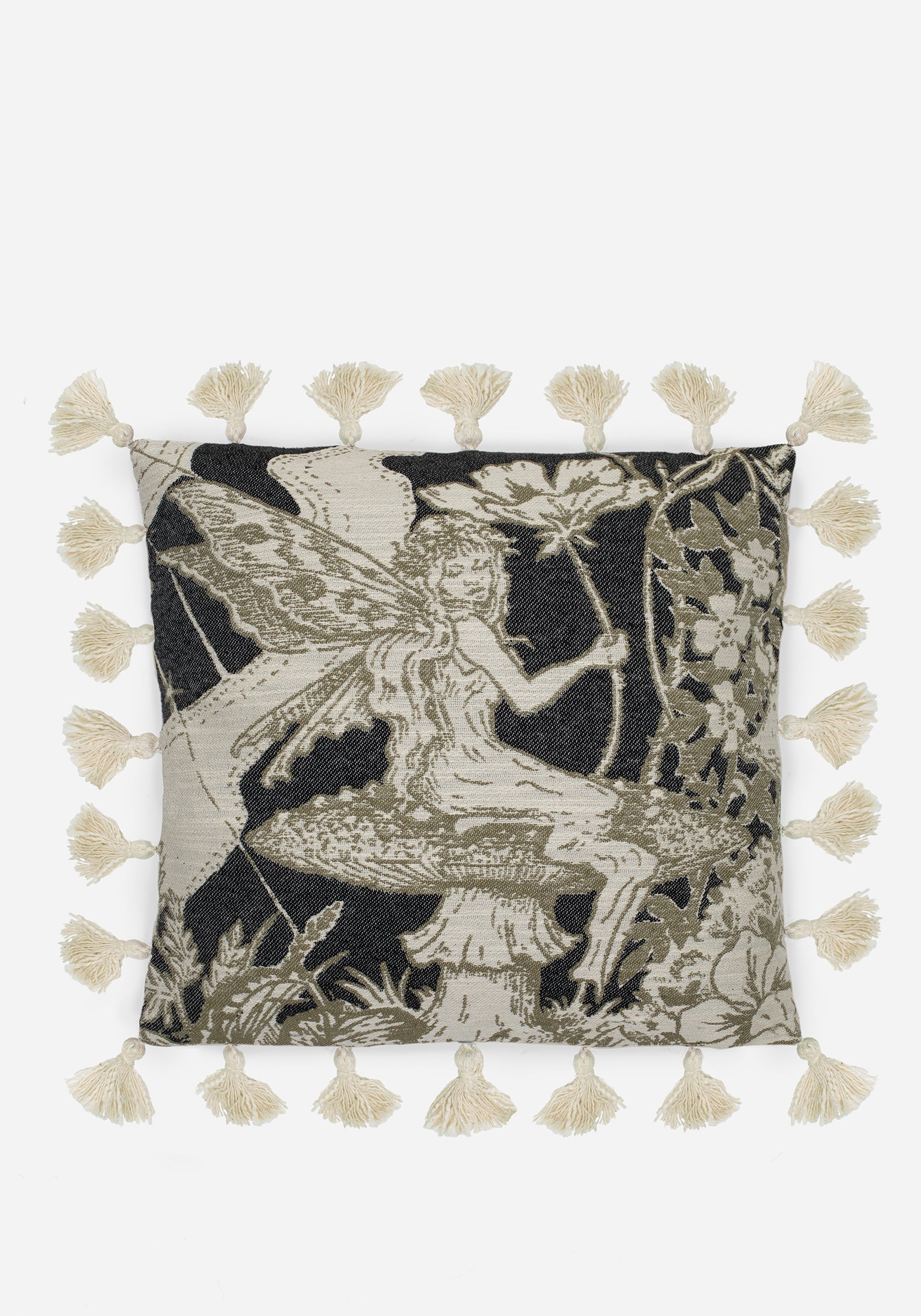 Maypole Fairies Tassel Trim Tapestry Cushion