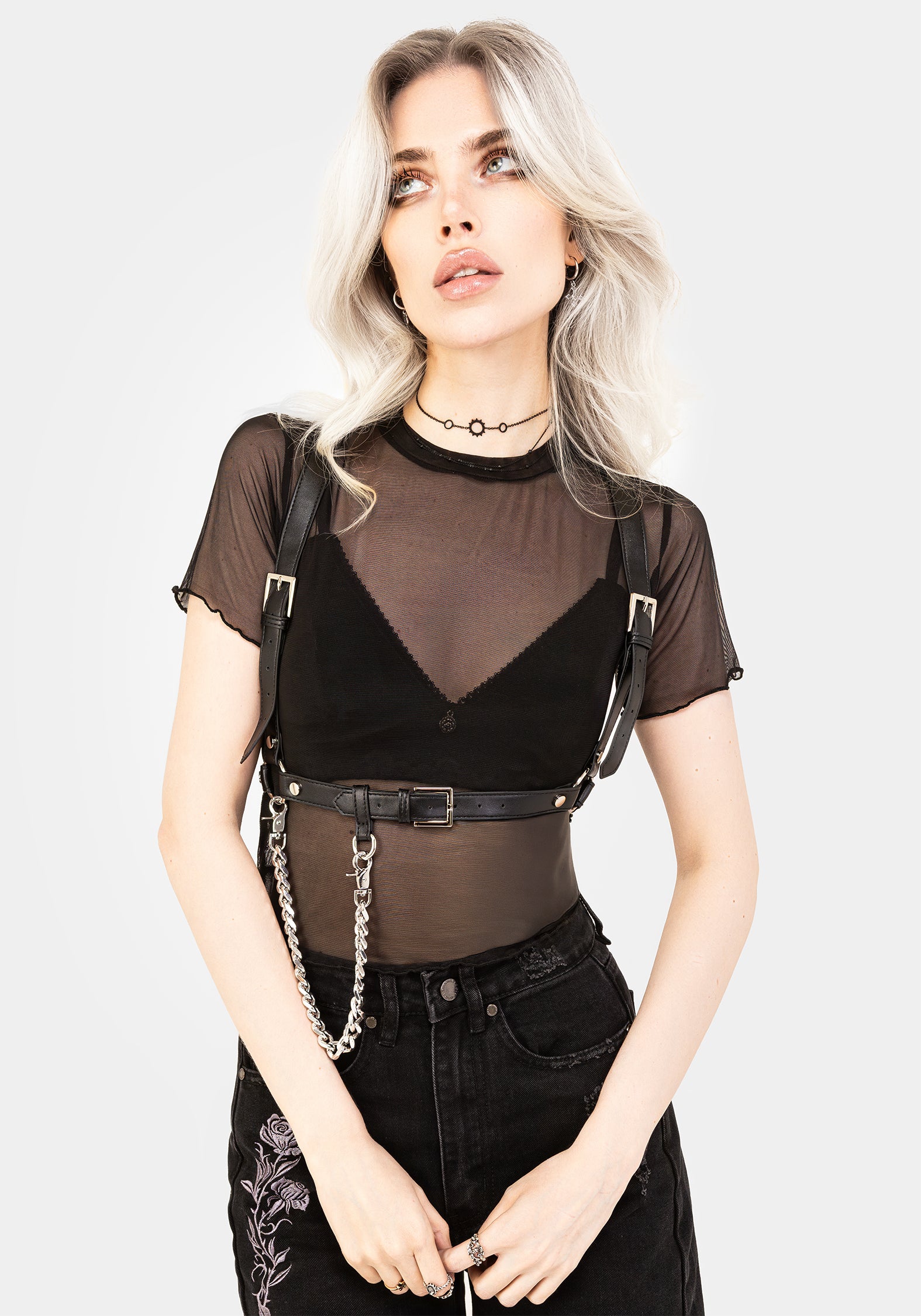 Mirage Mesh Lettuce Edge Crop Tee | Disturbia - Shop Women's
