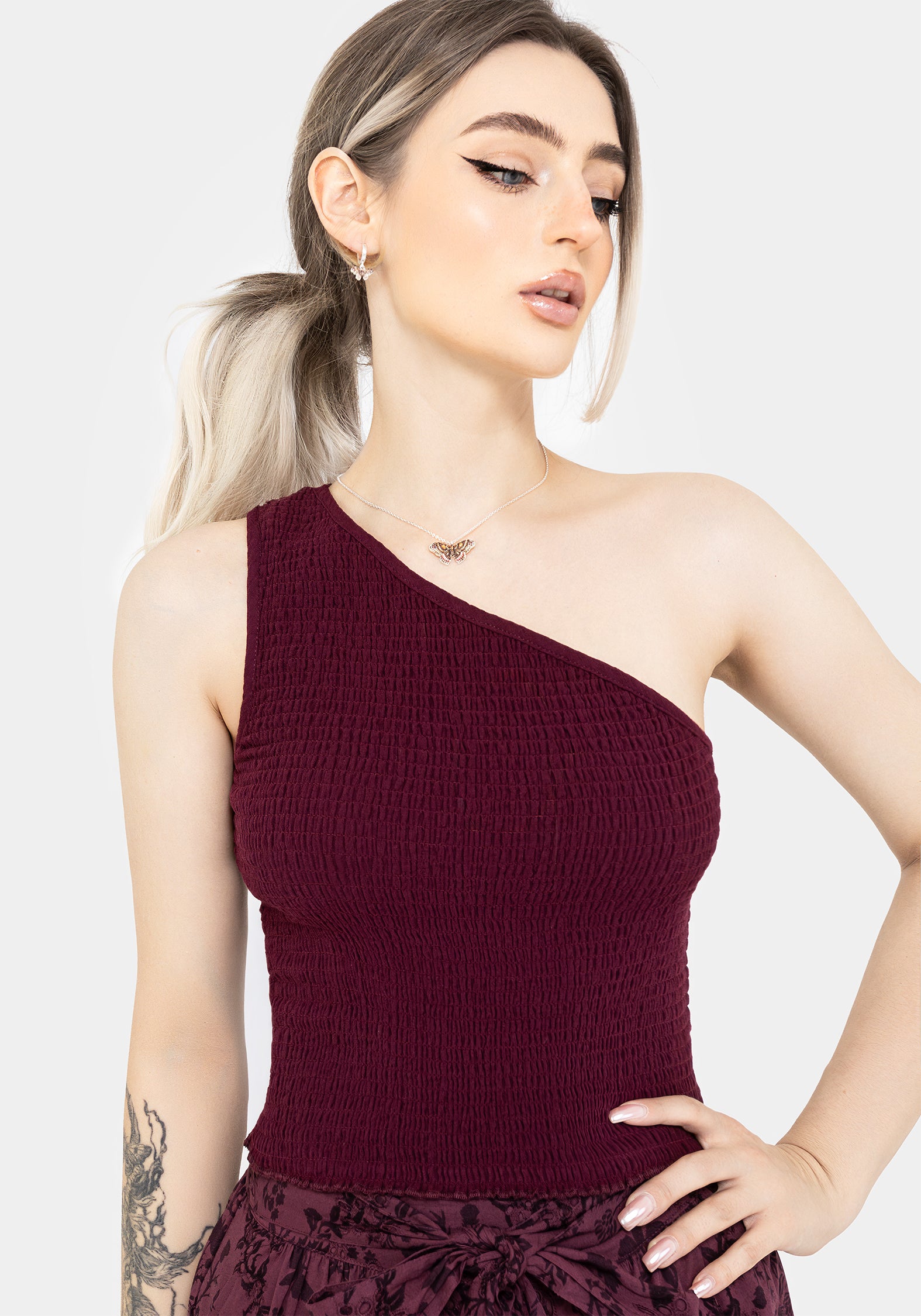 Midsommar Cotton Asymmetic Shirred Top | Disturbia - Shop Women's ...
