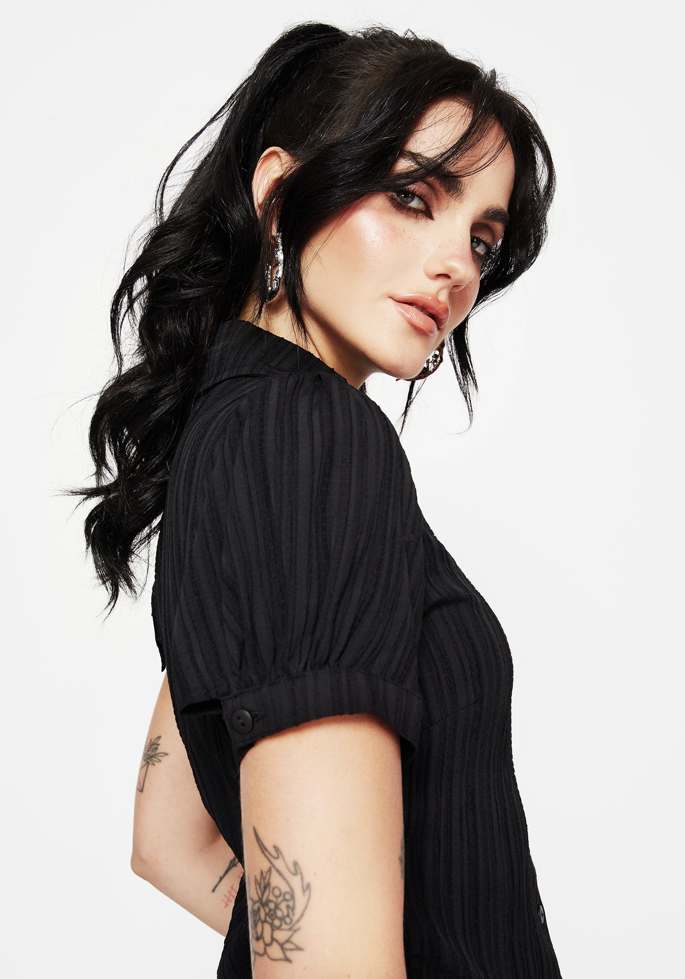 Alcina Puff Sleeve Crop Top | Disturbia - Shop Women's Gothic