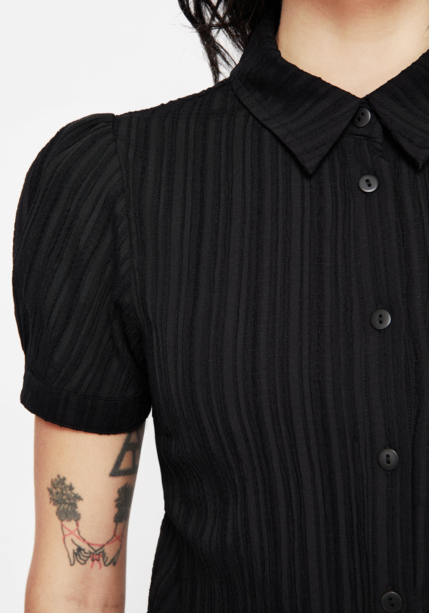 Alcina Puff Sleeve Crop Top | Disturbia - Shop Women's Gothic