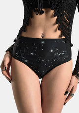 Comet Celestial Printed High Waist Bikini Bottom