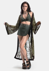 Abellona Embroidered Halter Neck Bikini Top