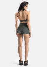 Abellona Embroidered Faux Wrap Swim Skirt