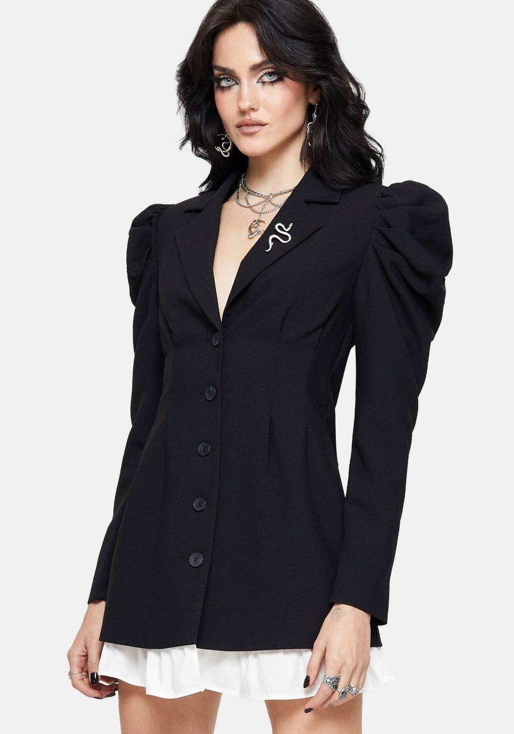 blazer dress tailored ASOS LUXE - - Women - Polyester/Spandex - 6 US Tailored blazer dress with structured shoulder pads for a powerful silhouette Elegant collared neckline with a sophisticated wrap Signature Oversized Belted Blazer Dress