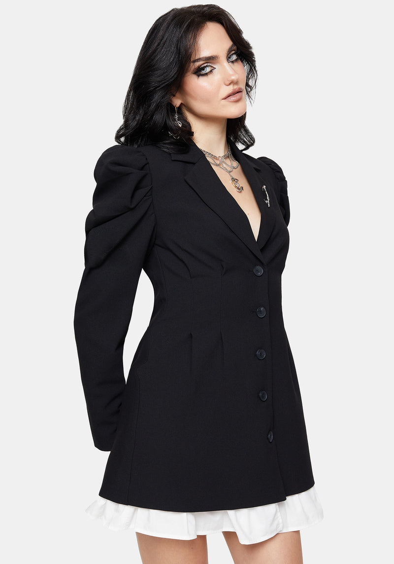 Maura Tailored Double Layered Blazer Dress Disturbia Maura Tailored Double Layered Blazer Dress Disturbia